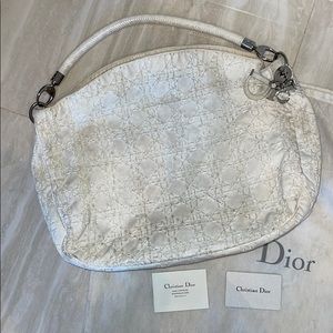 Authentic DIOR white woven leather bag 🤍